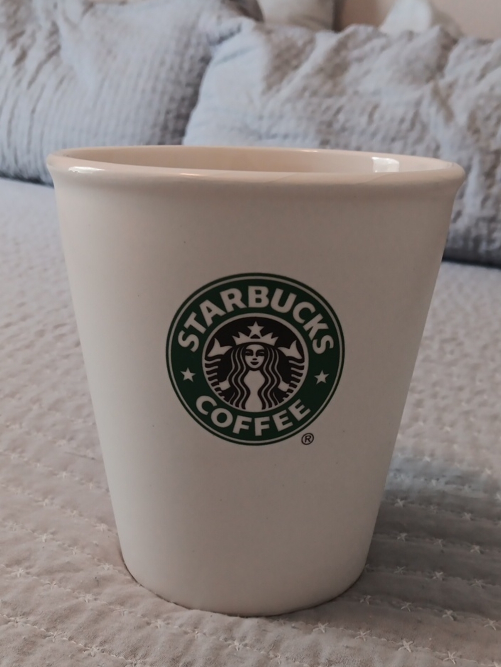 Starbucks White Ceramic Mug with Green Logo